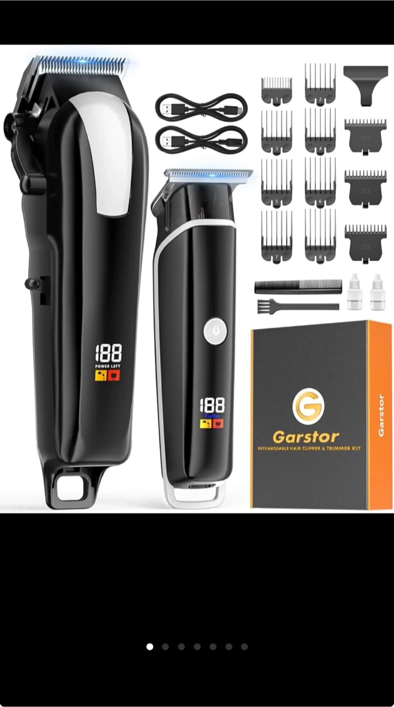 Garstor Rechargeable Hair Clipper and Trimmer Kit