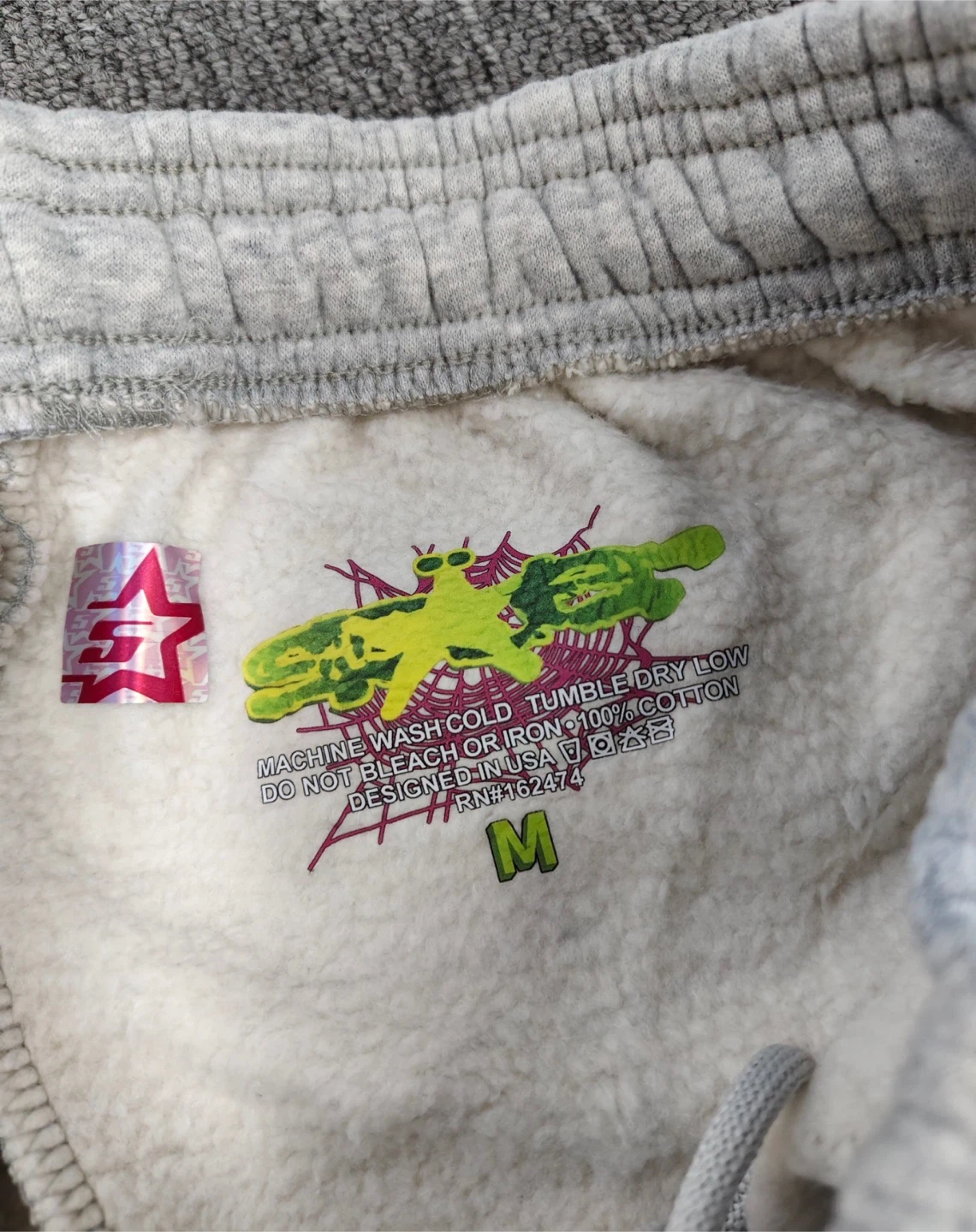 Sp5der Beluga Sweatpants 'Grey' All Sizes - photo 3