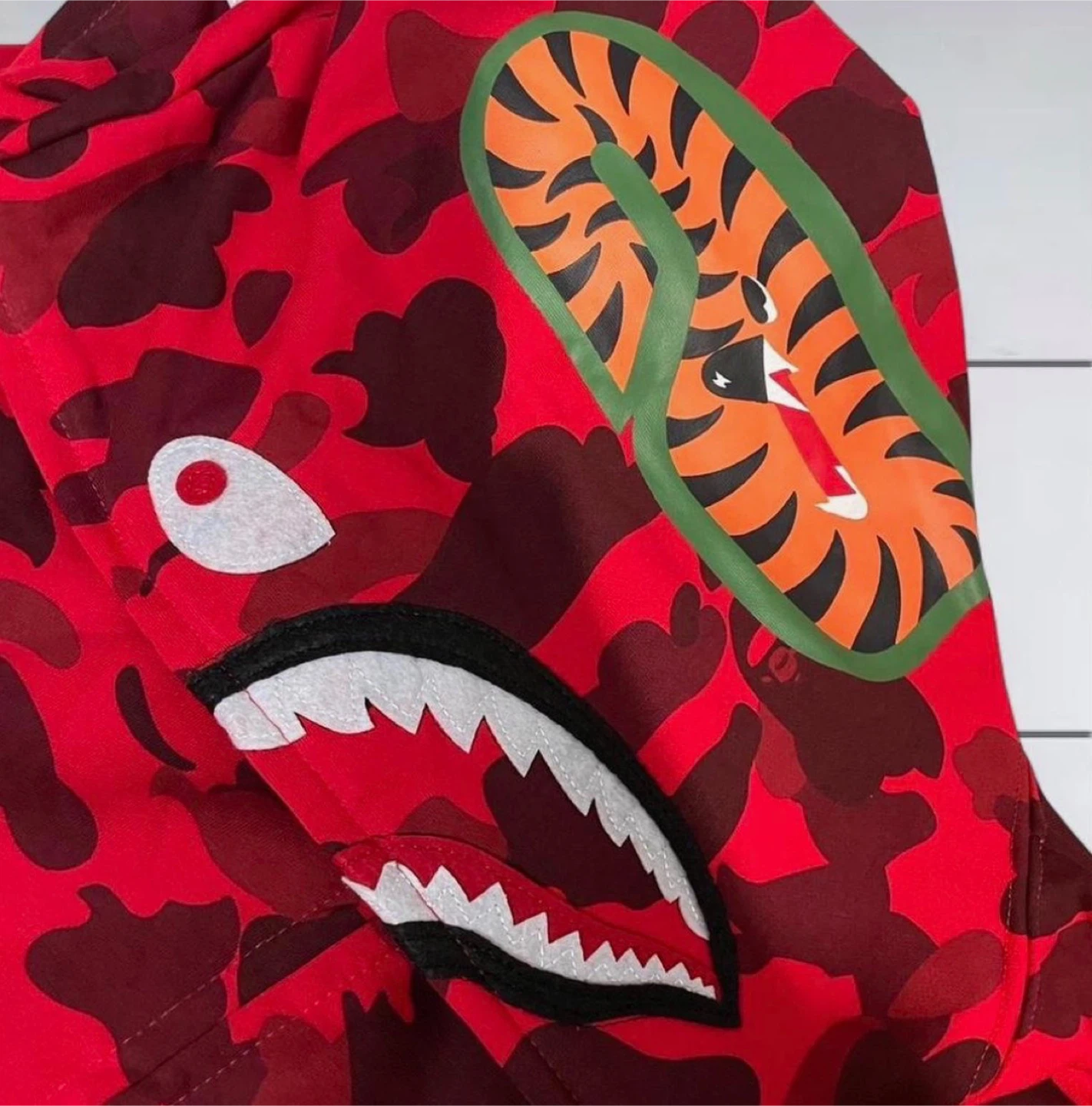 BAPE Camo Shark Full Zip Red camouflage All Sizes - photo 5