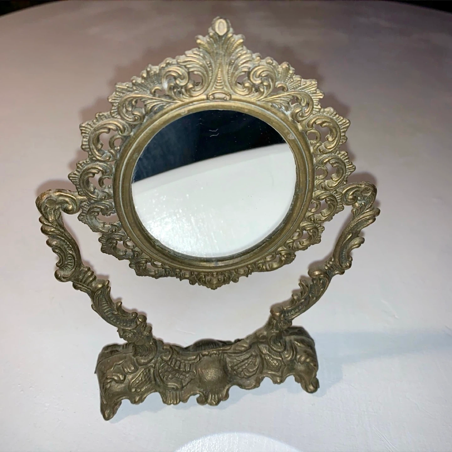 Vintage Ornate Hollywood Regency Vanity Table Top Mirror - photo 3