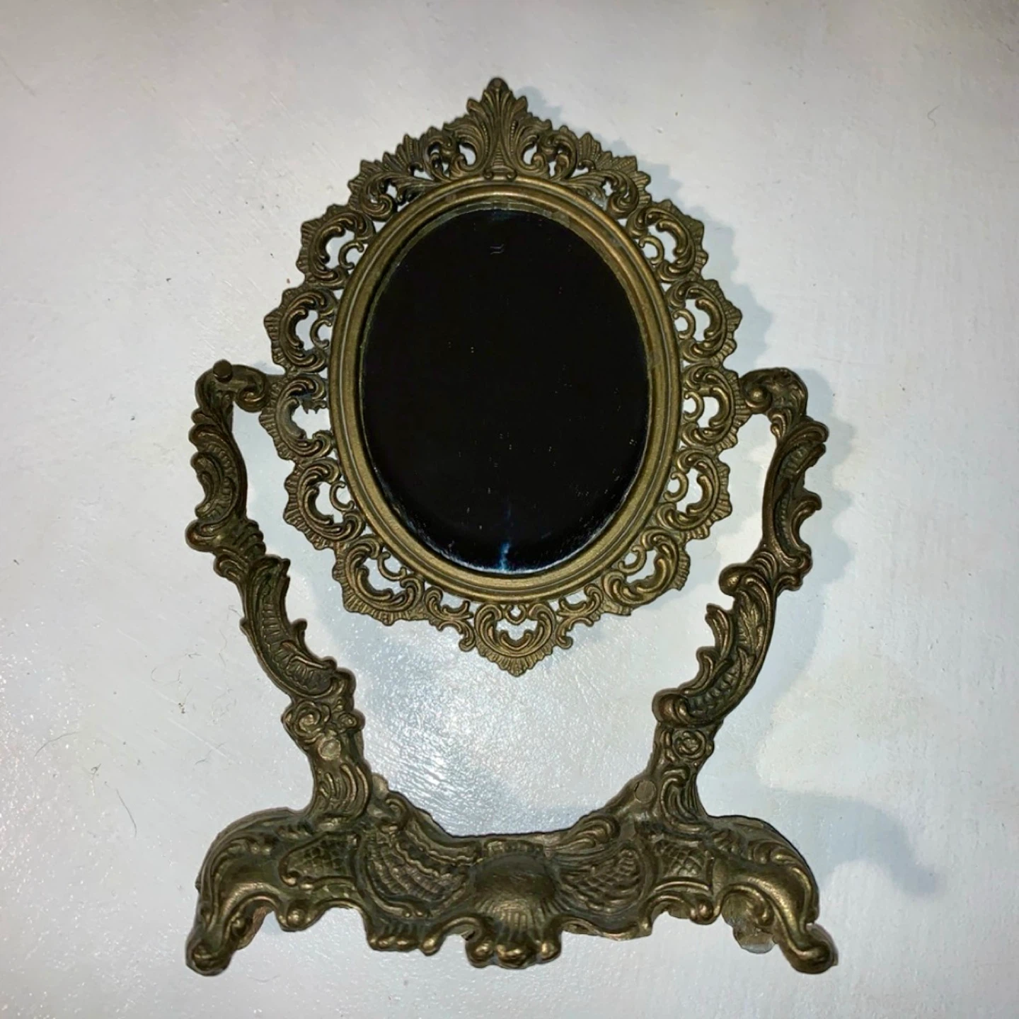 Vintage Ornate Hollywood Regency Vanity Table Top Mirror - photo 2