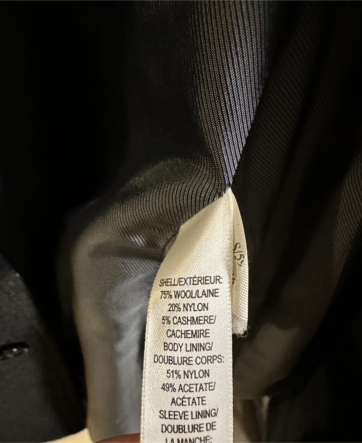 Banana Republic Men's Wool Blend Coat - Charcoal Grey - Medium - photo 3