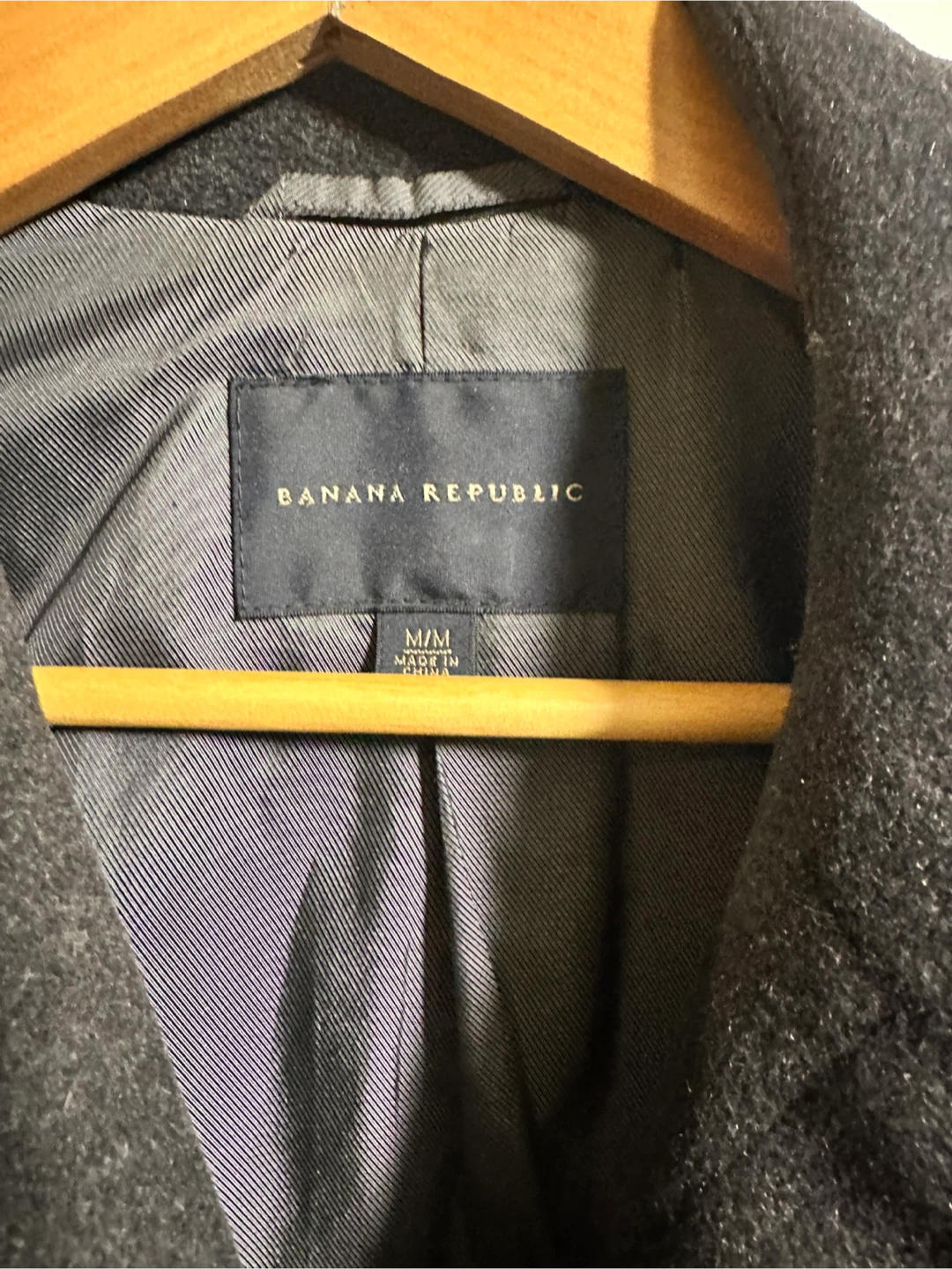 Banana Republic Men's Wool Blend Coat - Charcoal Grey - Medium - photo 2