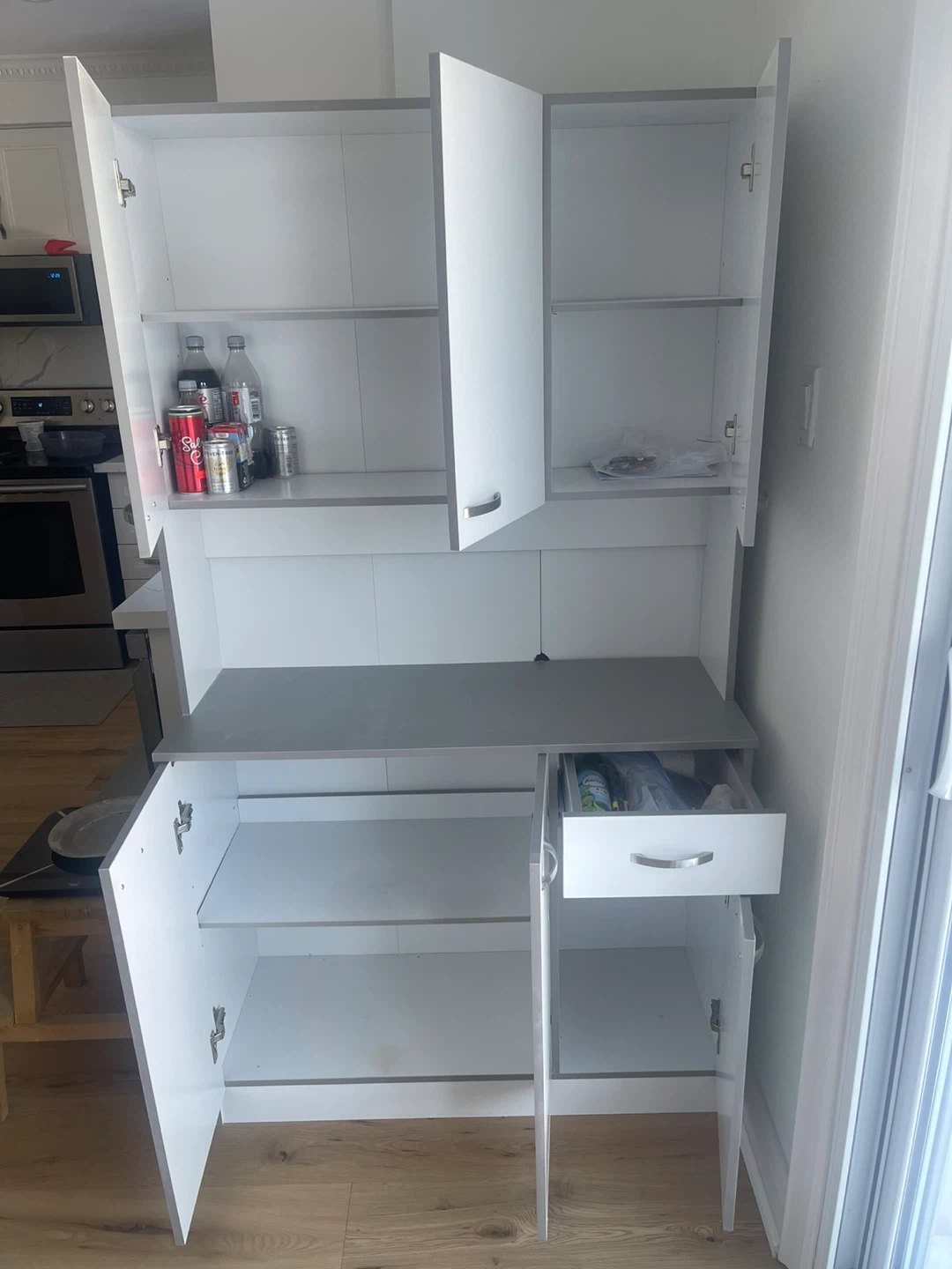 White Kitchen Storage Cabinet Unit - photo 3