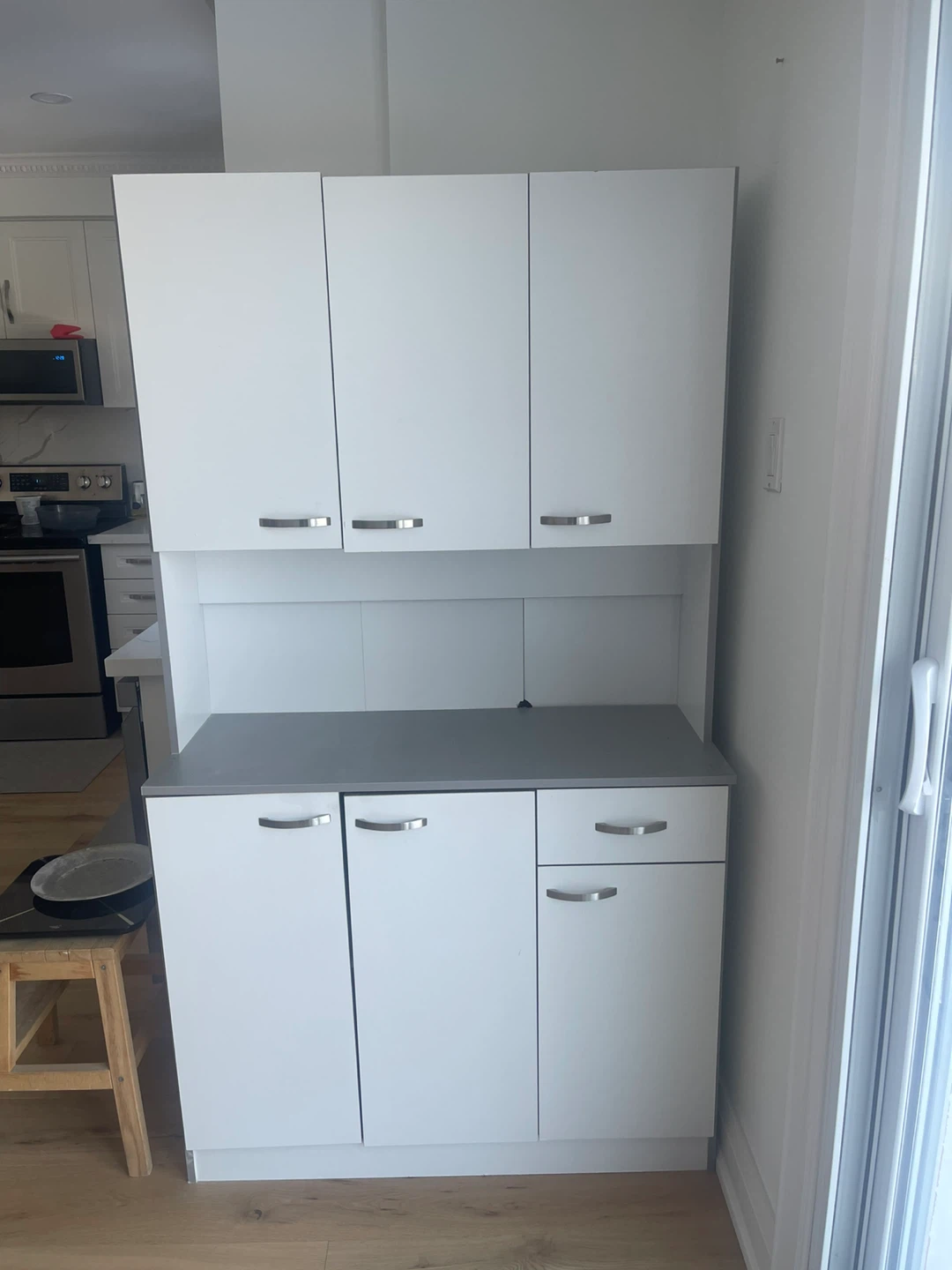 White Kitchen Storage Cabinet Unit