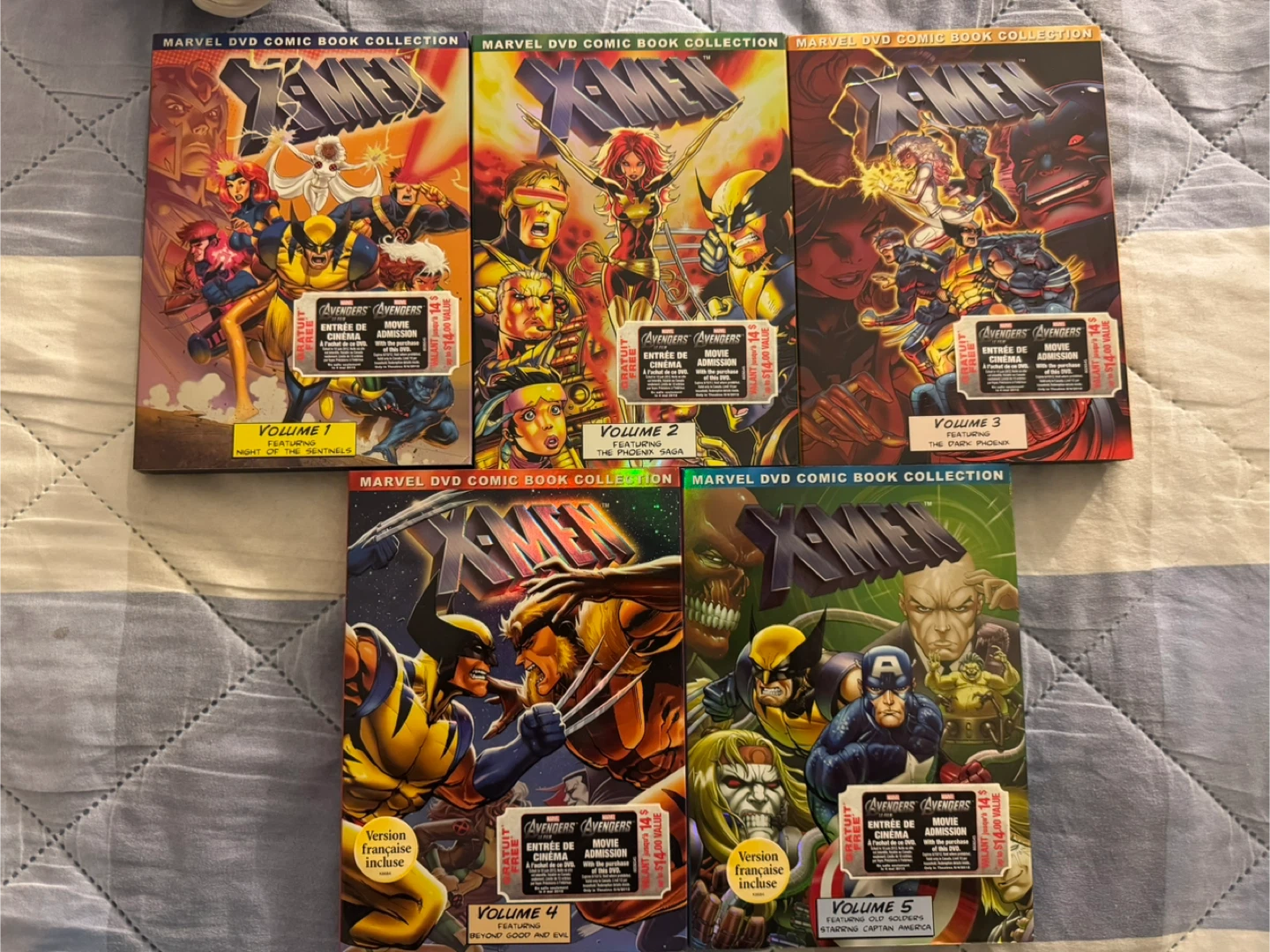 Marvel X-Men DVD Comic Book Collection Volumes 1-5