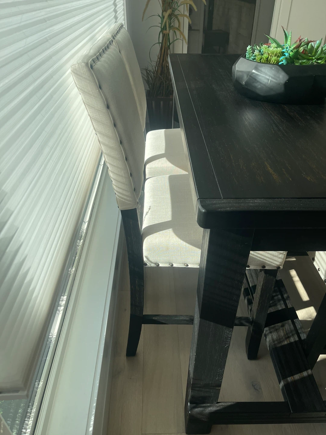 Dining Set with Upholstered Chairs and Bench - photo 3