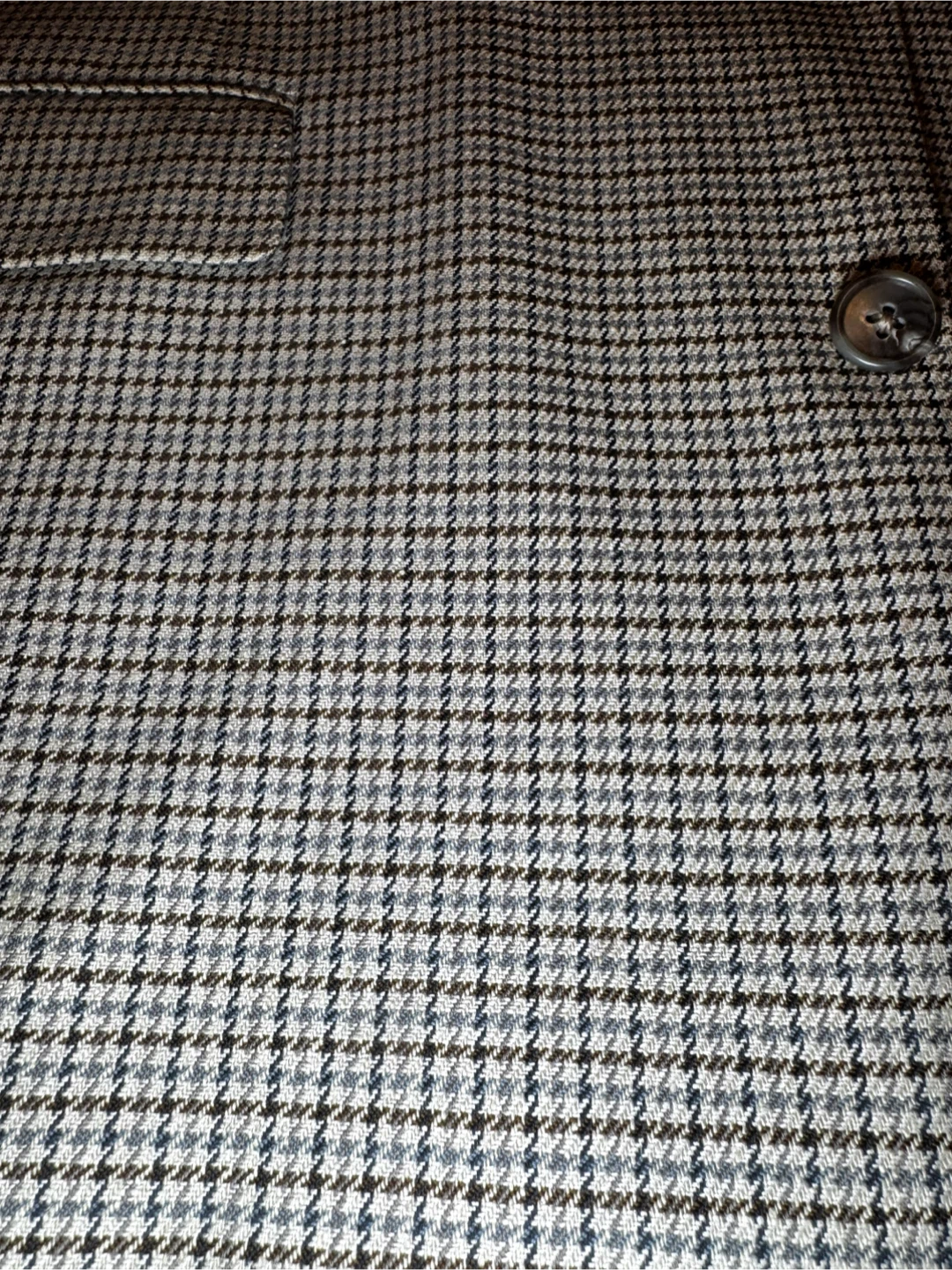 VINTAGE Hastings Traditions Beige Houndstooth Blazer Men’s R - photo 2