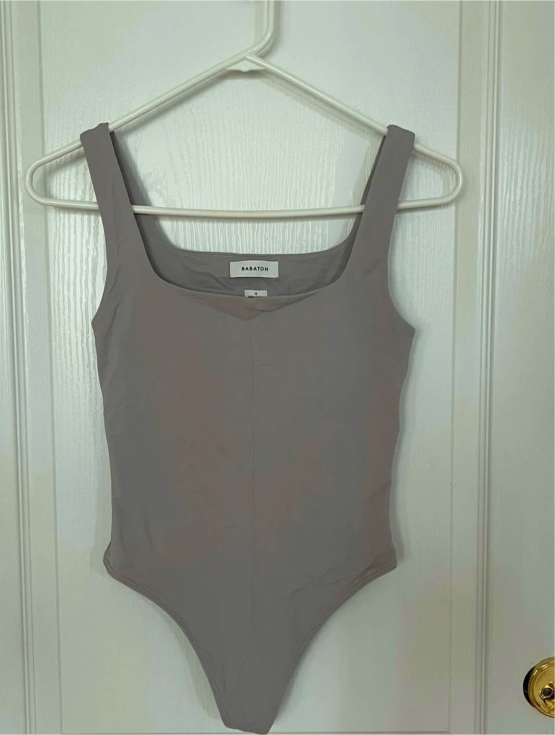 BABATON Square Neck Bodysuit - Taupe