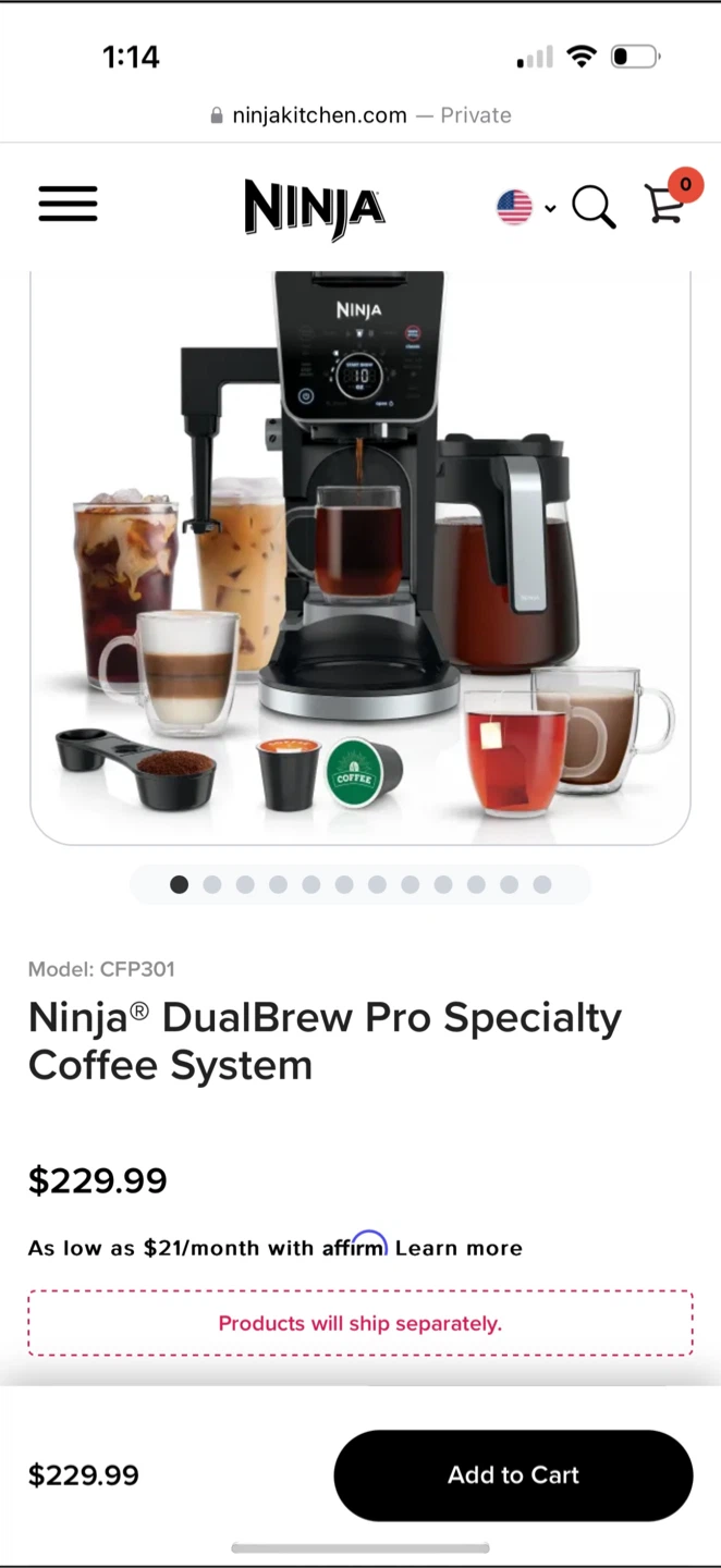Ninja DualBrew Pro Specialty Coffee System CFP301