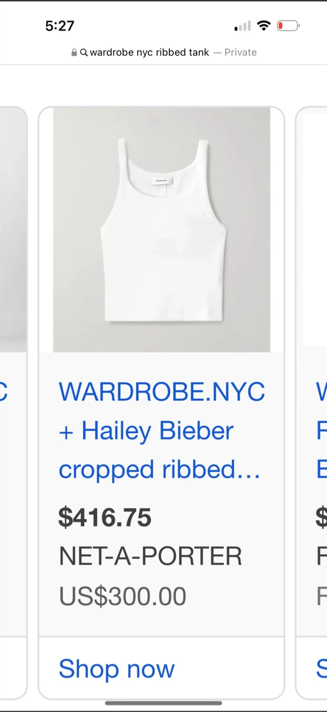 WARDROBE.NYC Ribbed Tank Top