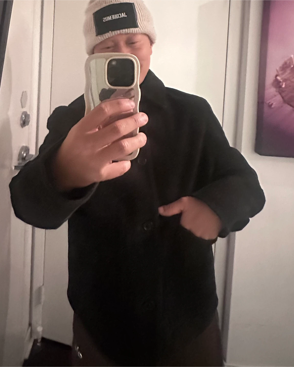 Cropped Trendy Black Suede Jacket Unisex  Very London Feel