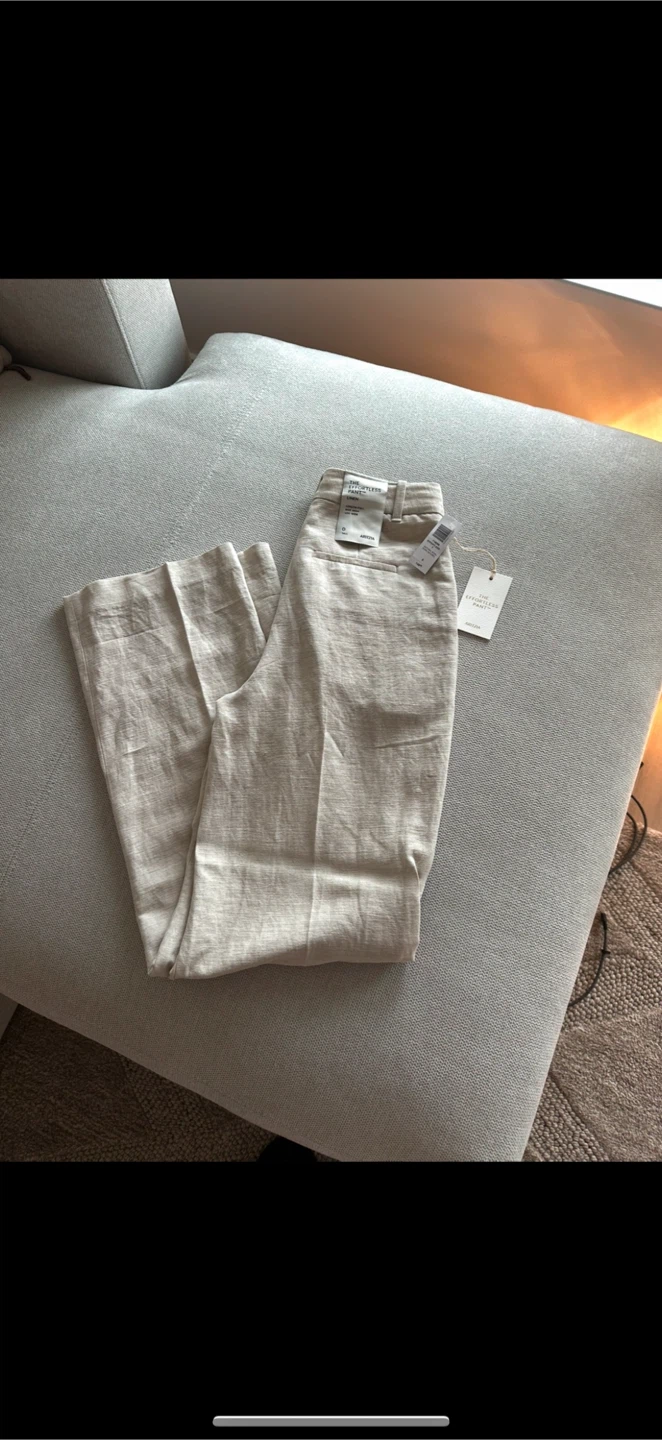 Aritzia The Effortless Pant Linen Size 0 Tall