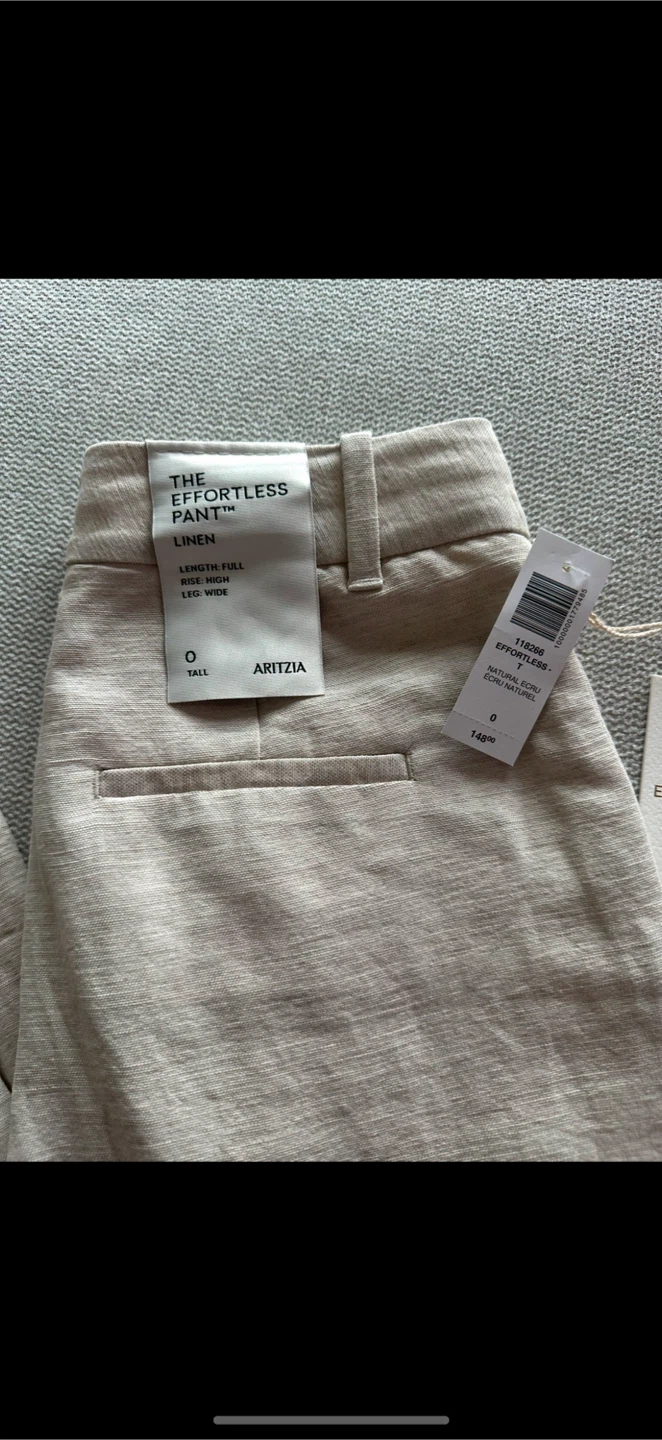 Aritzia The Effortless Pant Linen Size 0 Tall - photo 2