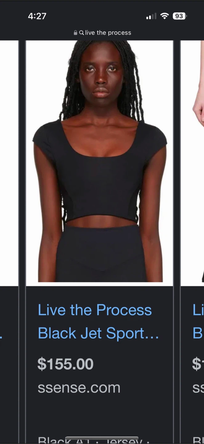 Live the Process Black Jet Sport Top