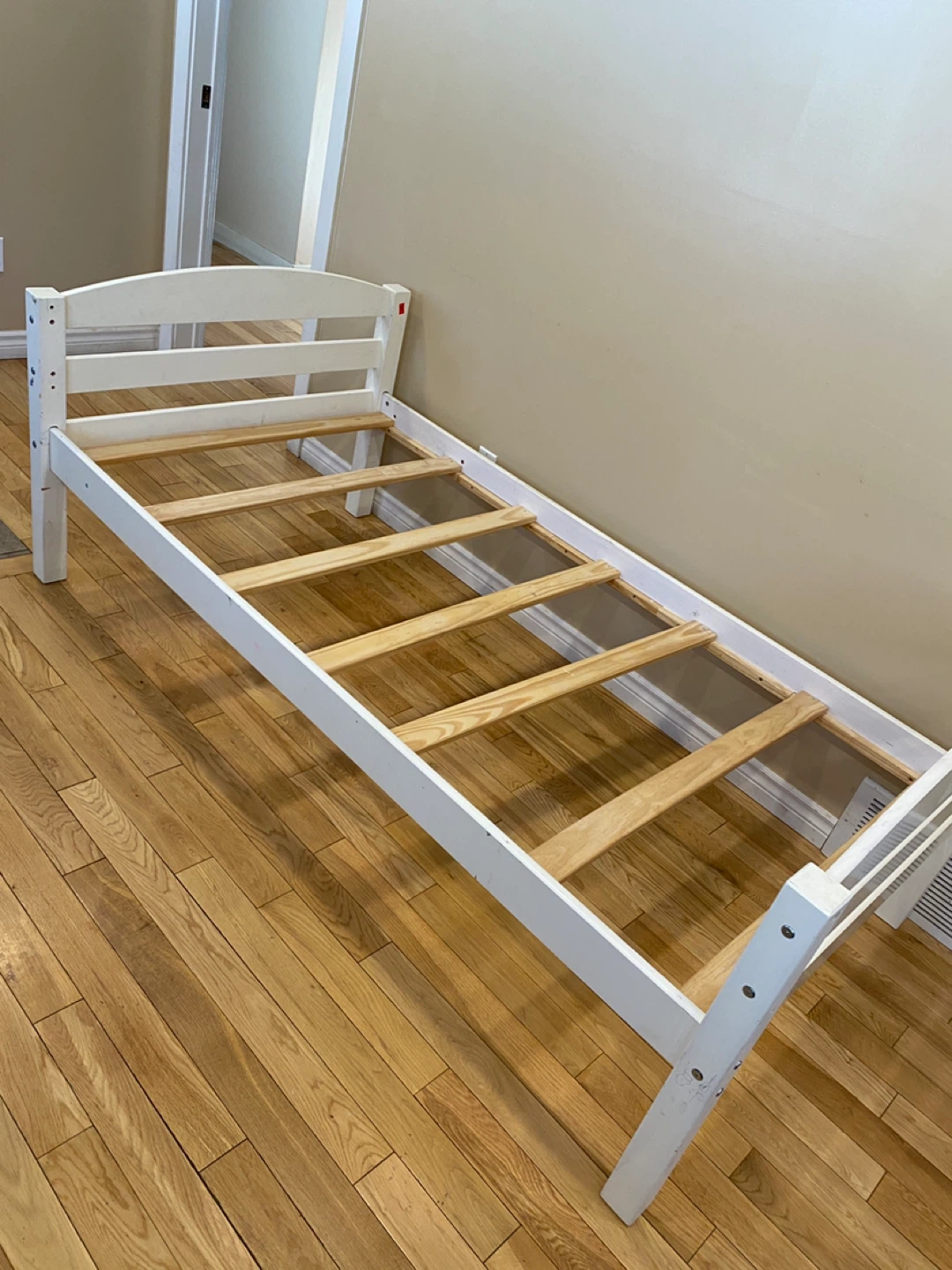 White Twin Size Solid Wood Bed Frame (CAN DELIVER) - photo 3