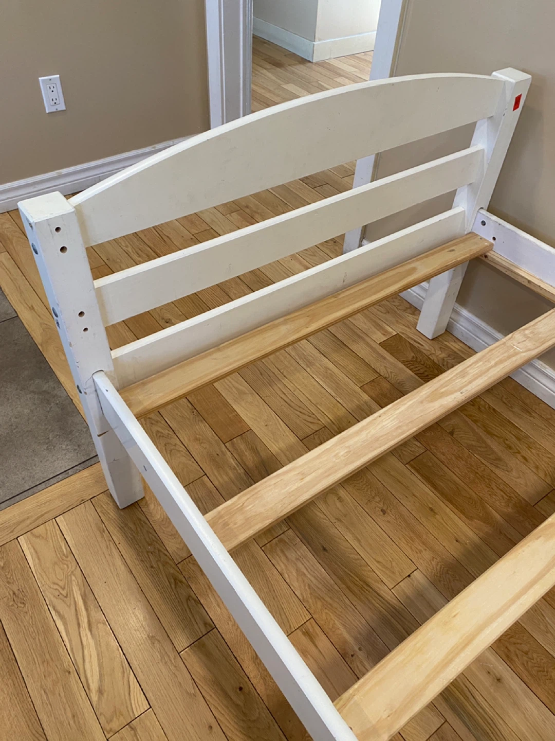 White Twin Size Solid Wood Bed Frame (CAN DELIVER) - photo 5