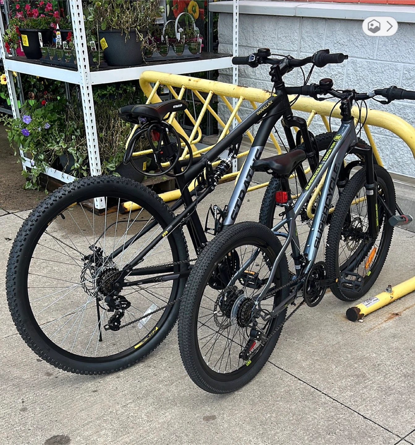 Two Bikes comes with helmet, lights and heavy locks