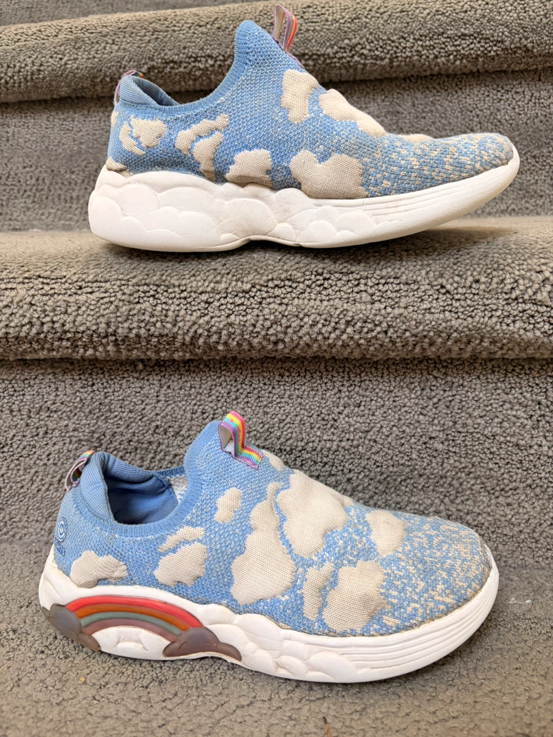 Skechers Kids Light Blue Cloud Print Slip-On Sneakers - photo 2