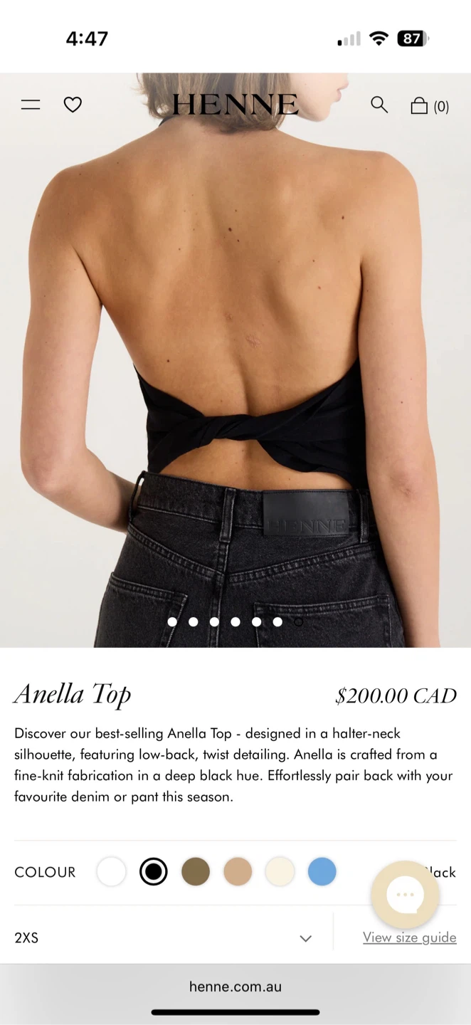Henne Anella Halter Neck Top - Black - photo 2