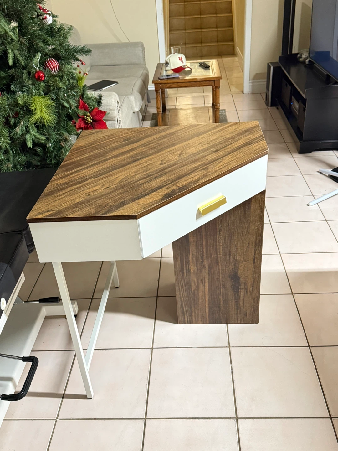 Corner Desk with 3 Drawers - photo 2