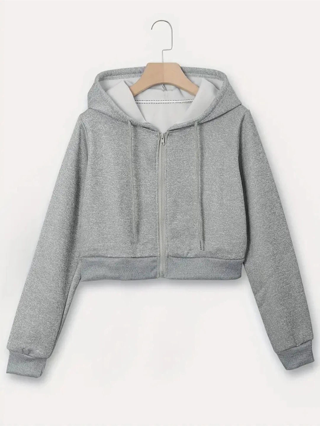 New Grey Zip-Up Hoodie