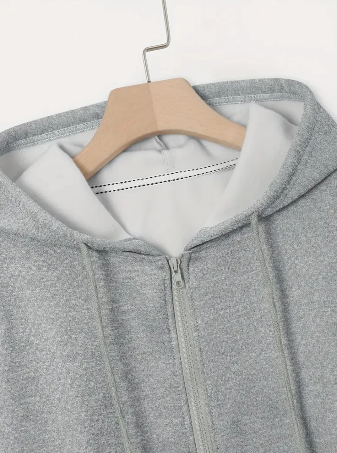 New Grey Zip-Up Hoodie - photo 4