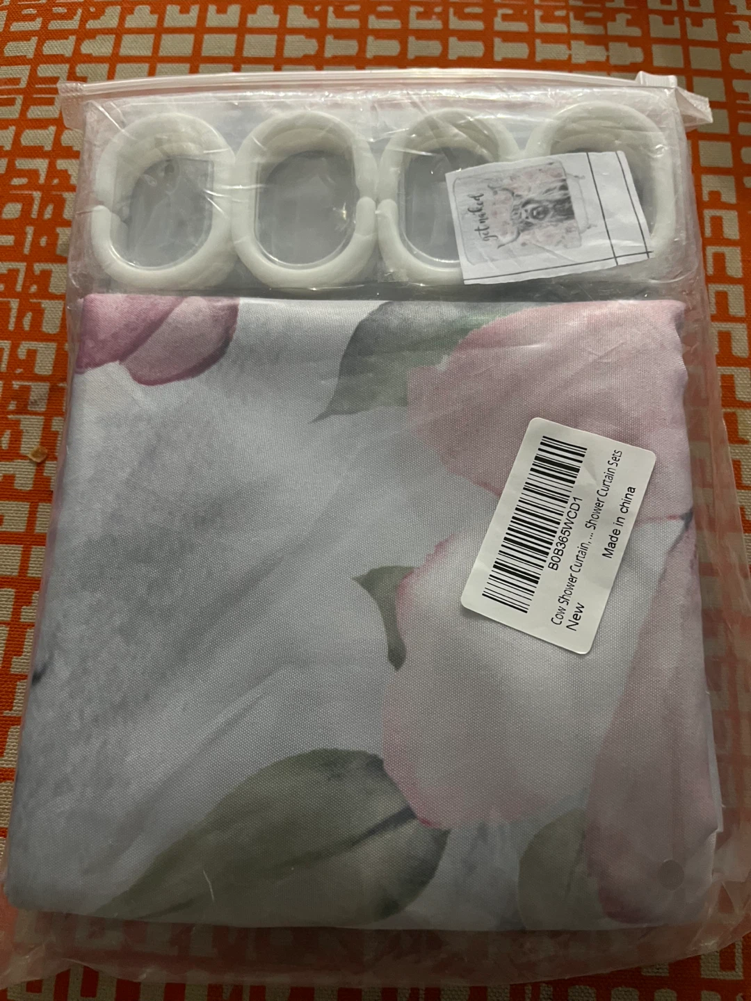 Cow Shower Curtain Set with Hooks