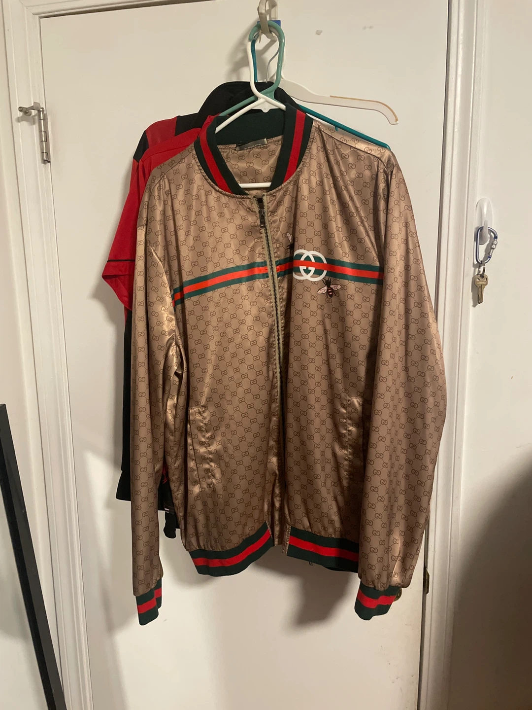 Gucci GG Monogram Bee Bomber Jacket