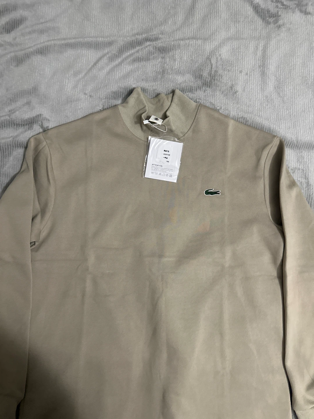 Lacoste Long Sleeve Mock Neck T-Shirt - photo 3