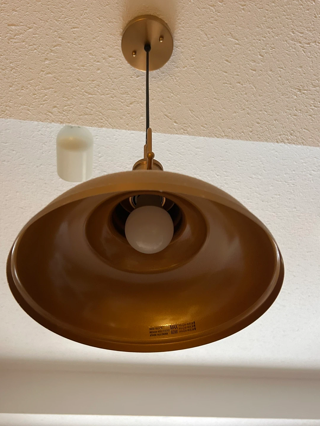 Gold Metal Pendant Light Fixture - photo 2