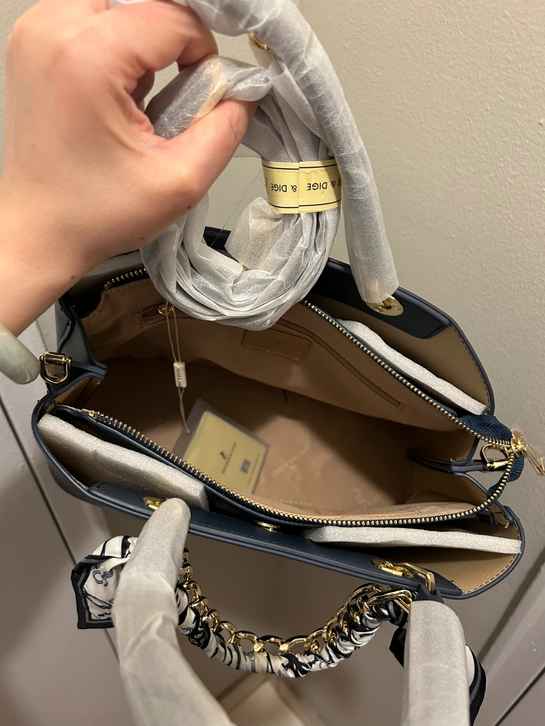 Navy Blue Satchel - 2-Way Wear (Handheld & Crossbody) - photo 4