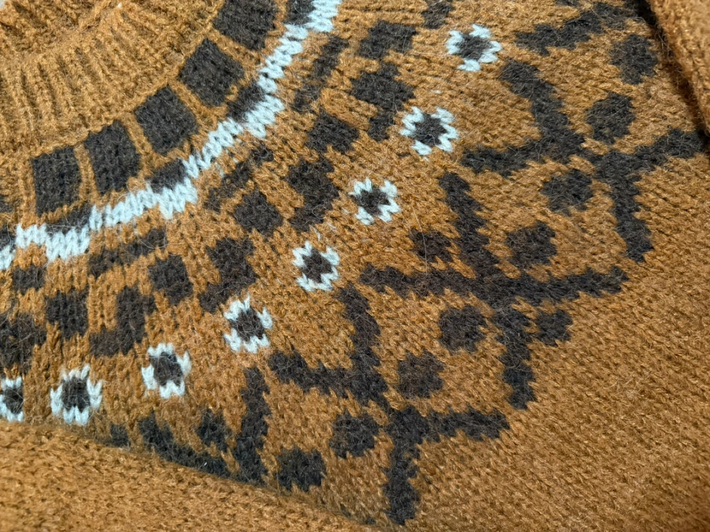 Brown Fair Isle Knit Sweater - photo 2