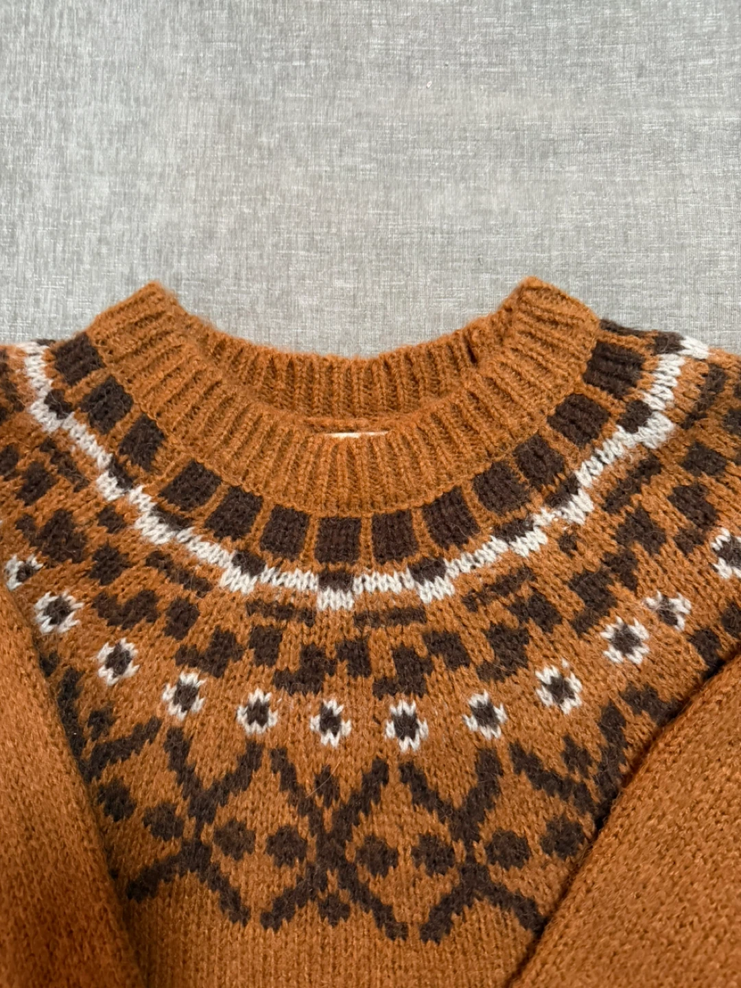 Brown Fair Isle Knit Sweater - photo 4