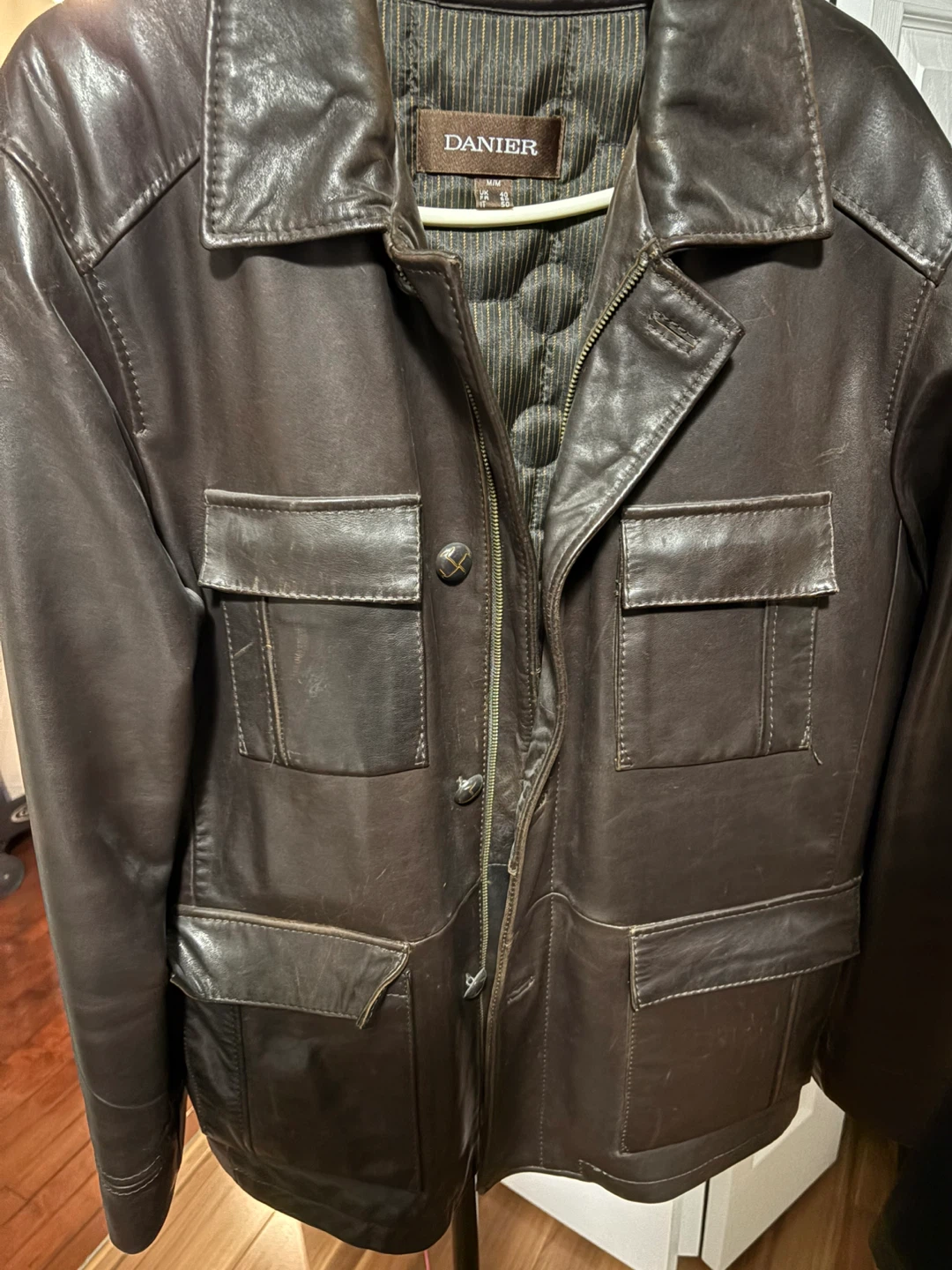 Danier Brown Leather Jacket - Size M