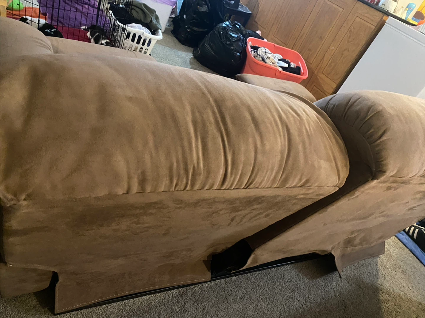 Brown Reclining Sofa and matching Reclining chair - photo 2