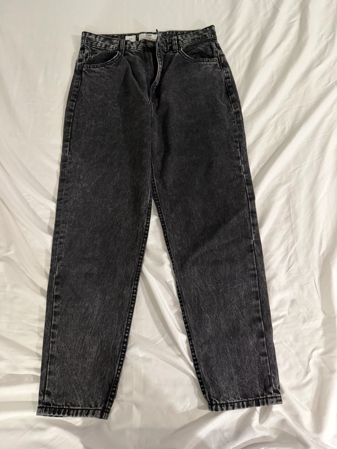 Bershka Mom Jeans - Black Wash