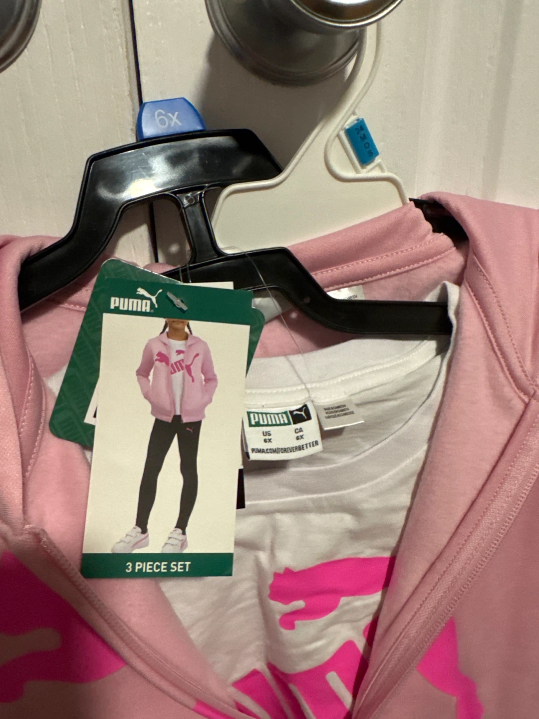Puma Girls 3-Piece Set - Pink/White/Black - photo 2
