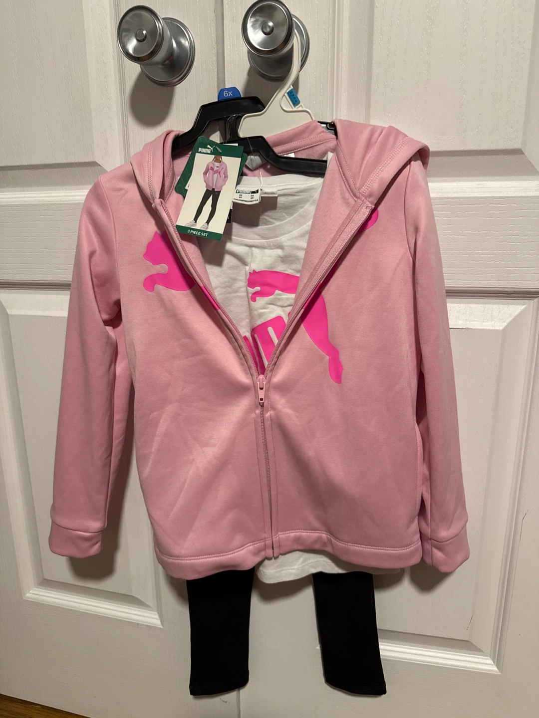 Puma Girls 3-Piece Set - Pink/White/Black