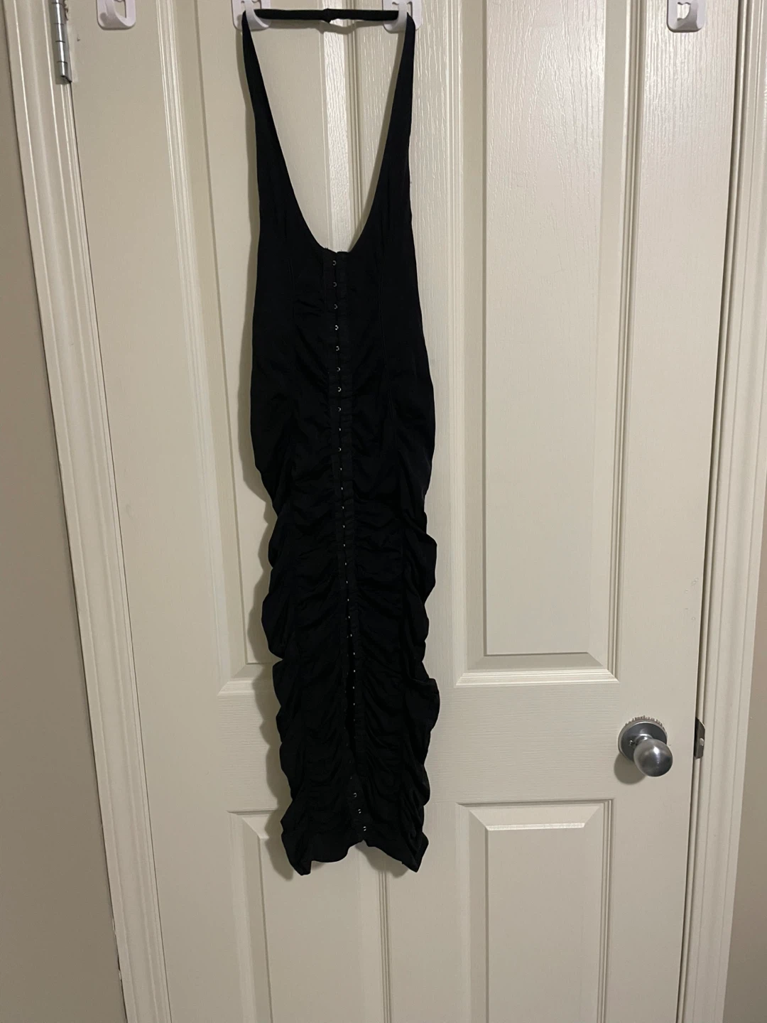 Marciano Black Ruched Halter Dress