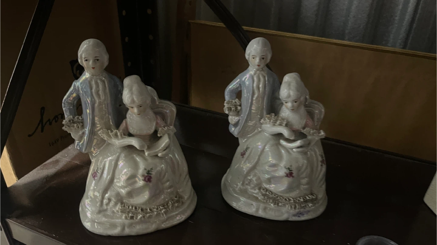 Vintage Porcelain Couple Figurines, Pair - photo 2
