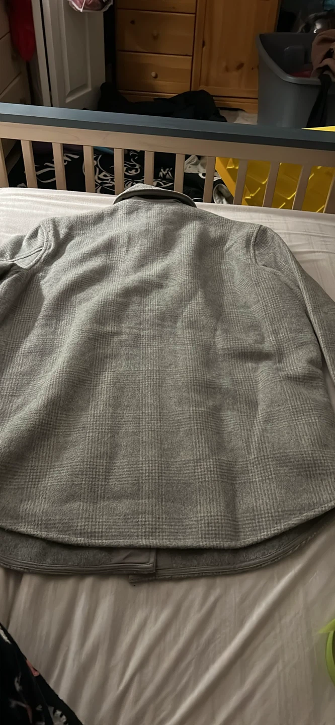 Dynamite Grey Plaid Shirt Jacket - Size M - photo 2