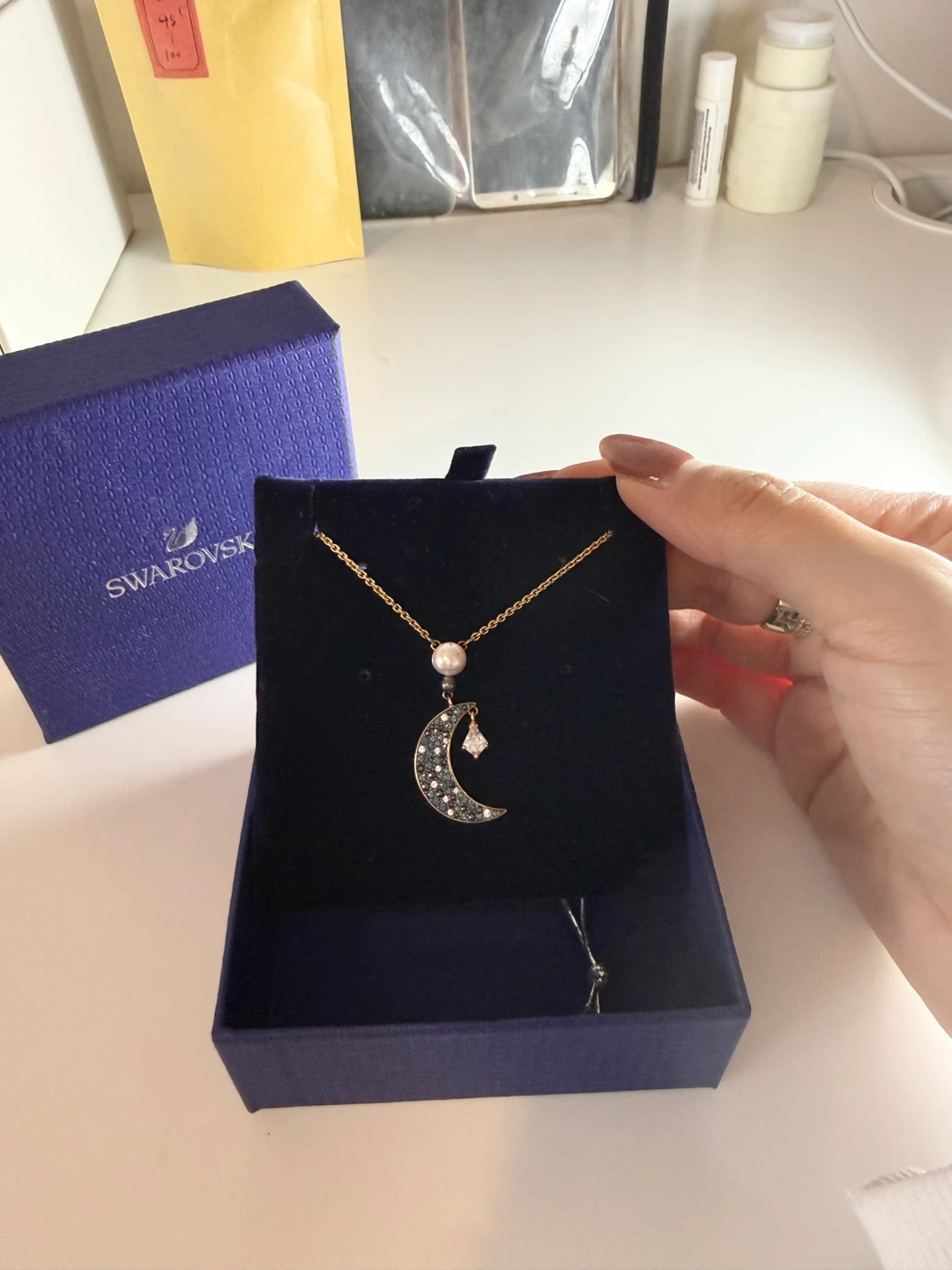 Swarovski Moon and Star Necklace