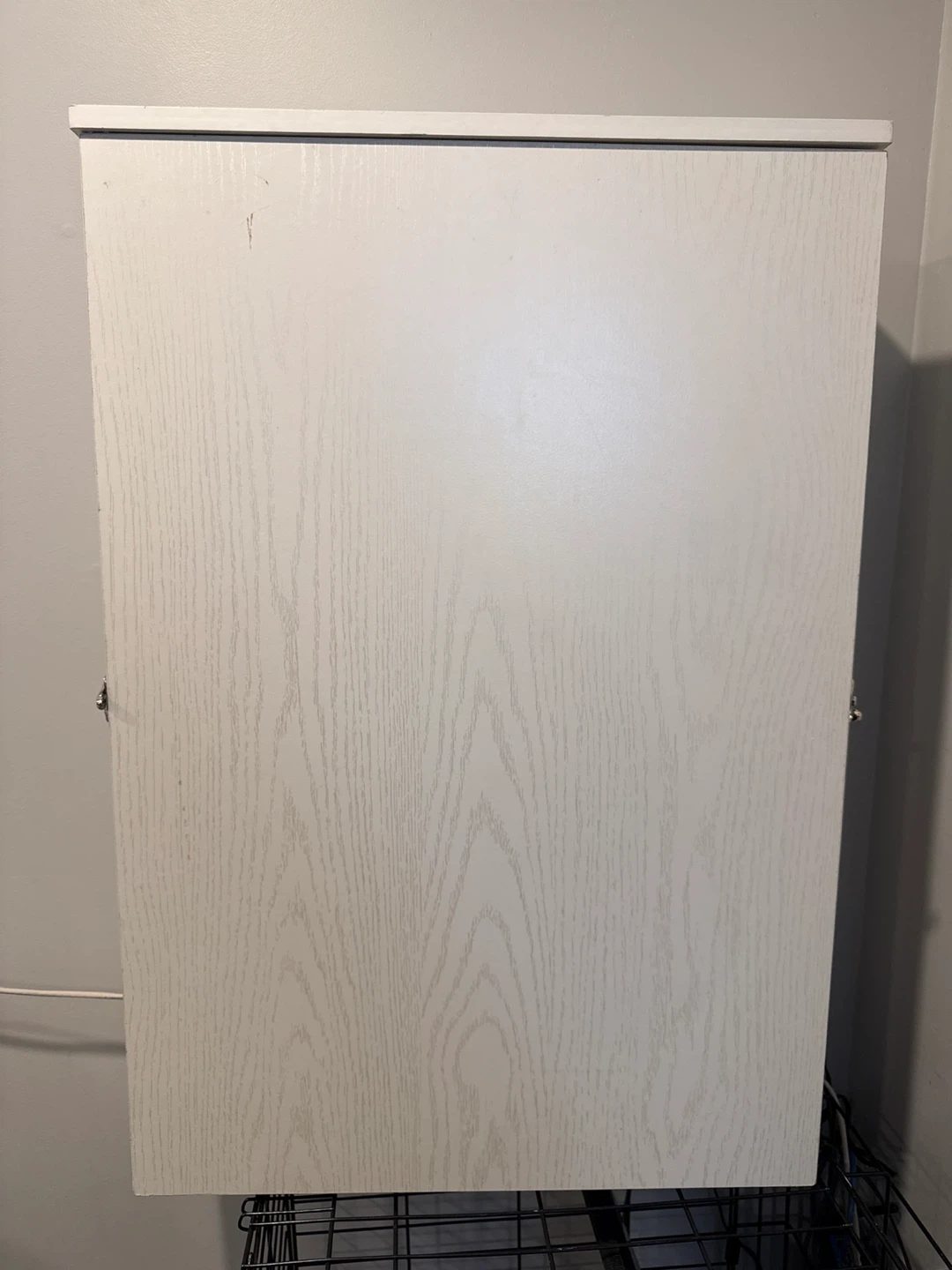 White Wall-Mounted Fold-Down Desk with Shelves - photo 4