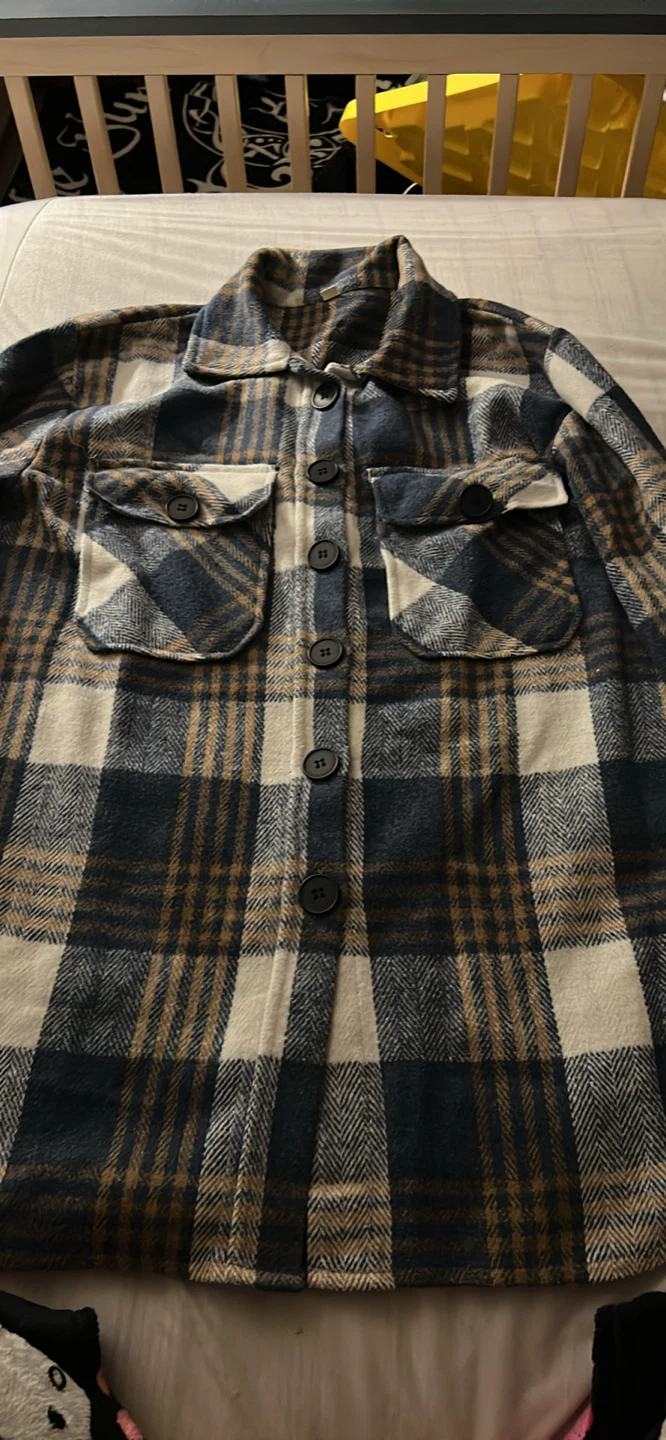 Men's Plaid Flannel Shirt Jacket