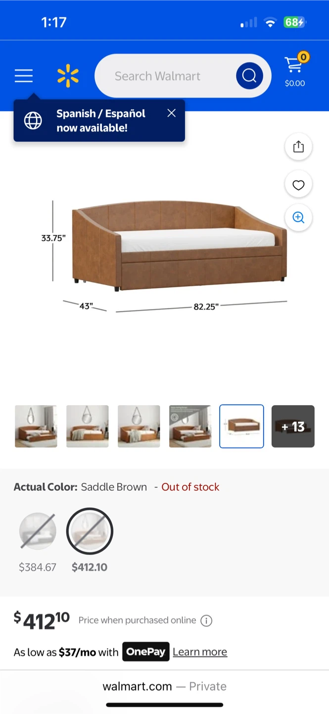 Twin Upholstered Trundle Daybed with Two 6” Mattresses - photo 2