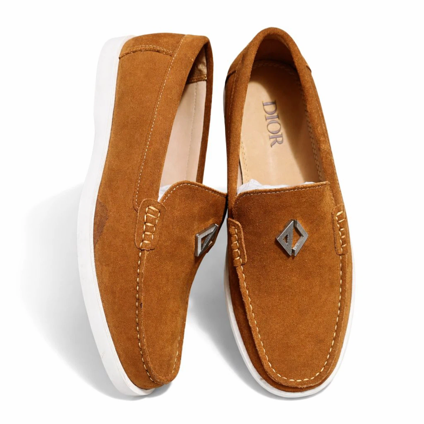DIOR Suede Loafer Shoes - Brown