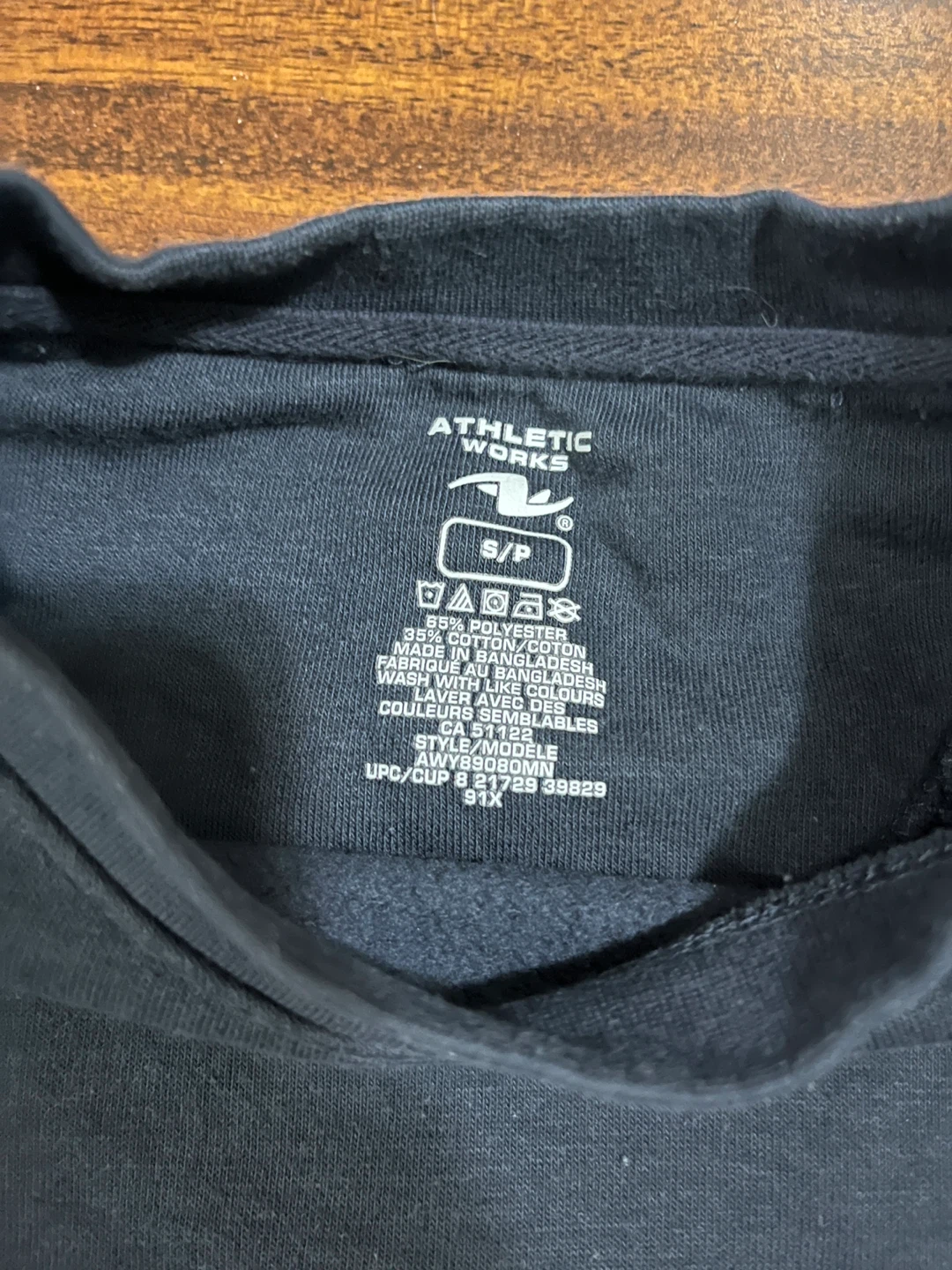 Athletic Works men’s small sweatshirt, crewneck fleece, navy - photo 2
