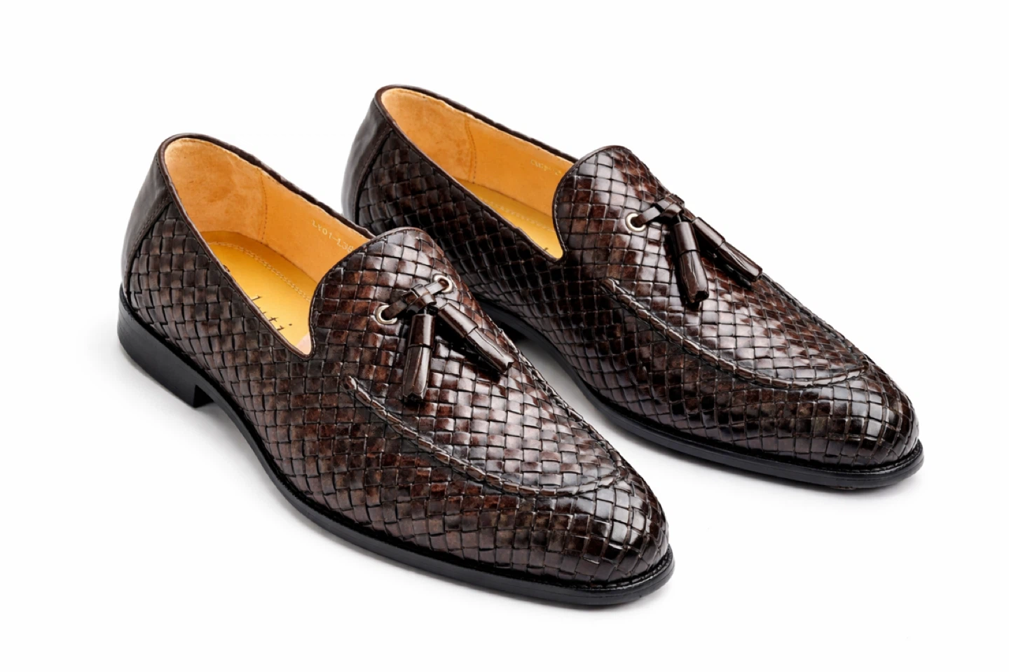 Berluti Tassel Loafers - Dark Brown Woven Leather - photo 2