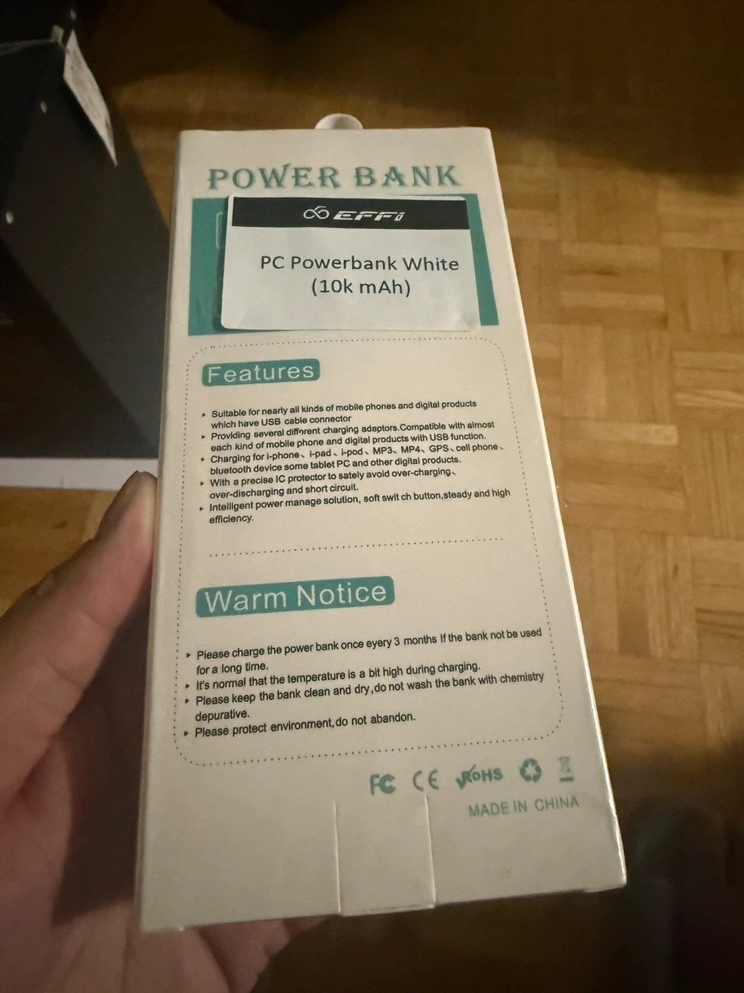 EFFI Powerbank White (10k mAh) - photo 4